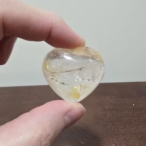 Clear Quartz Crystal Heart #C